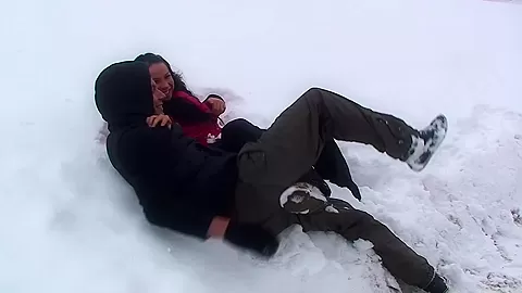 Emmy in hot couple fucking passionately in nature