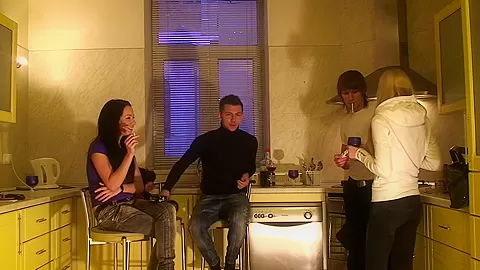 Emmy in a cute pair of lovers fucks in a home made video