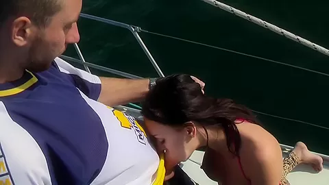 Aurita in sex on a boat in a lusty homemade sex video