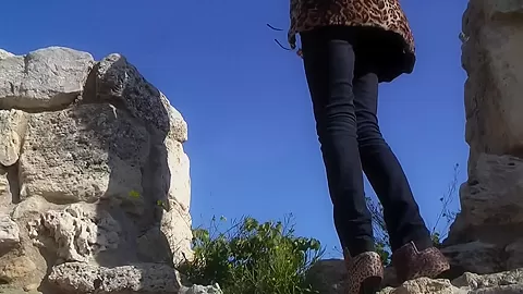 Aurita in outdoor sex scene in a lustful sex tape video