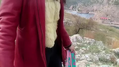 Aurita in sex tape video with hardcore sex in the outdoors