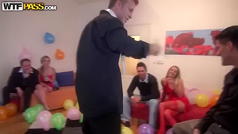 Really awesome teen 18+ orgy during a birthday party