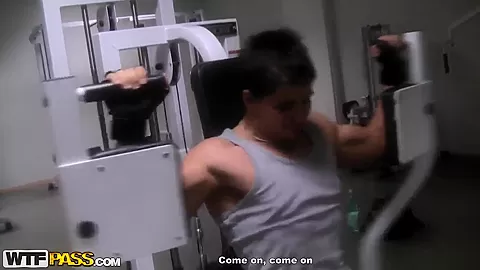 Jocelyn practices in gym and gets pounded after that