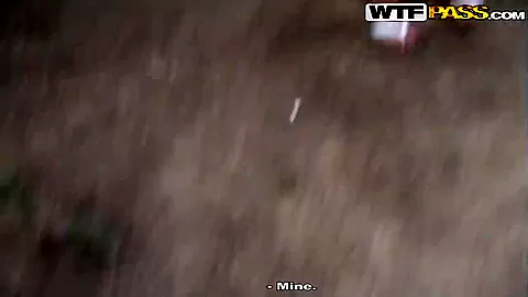 Nasty chick strips and fucks had right in the forest