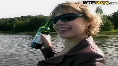 Hot Russian bitch Cofi undresses outside and has fun