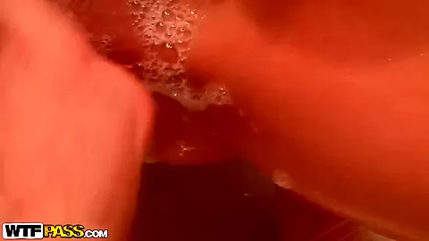 Hot blonde gf Logan is naked in the bath