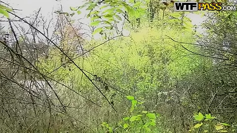 Wonderful teen 18+ slut Abi sucks cock for money in the forest