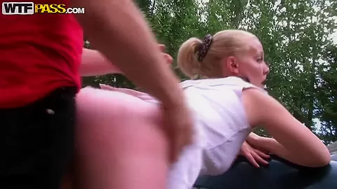 Young Emilie has hot sex in the nature with amateurs