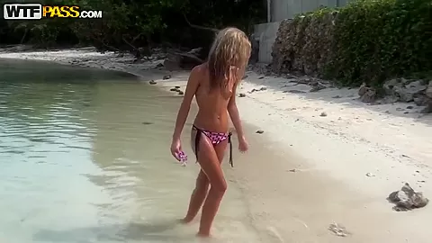 Wild adventures of a teen 18+ beautiful girl Tiffany on the island