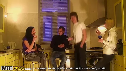 Kitchen amateur teen 18+ video with pretty girls