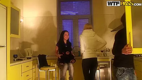 Kitchen amateur teen 18+ video with pretty girls
