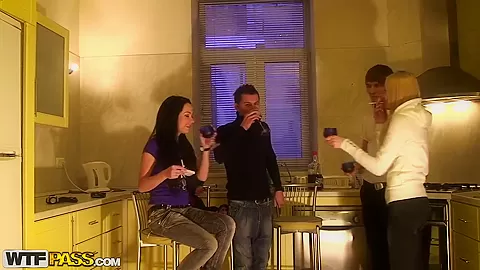 Kitchen amateur teen 18+ video with pretty girls