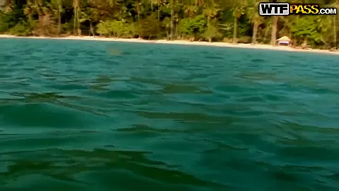 Abbey is fucking with stud inside the sea water