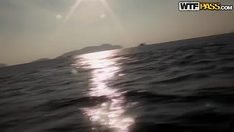 Abbey is fucking with stud inside the sea water