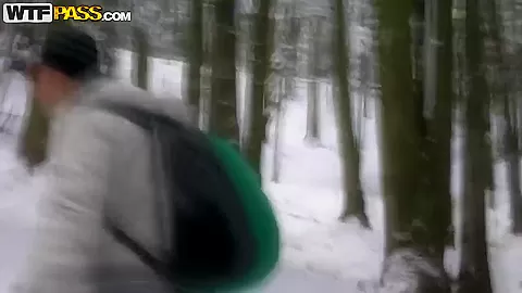 Sexy girlfriend Lory fantastic fuck in the snow