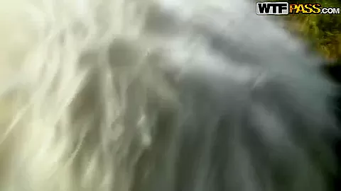 Molly is fucked by a horny panda right in the woods
