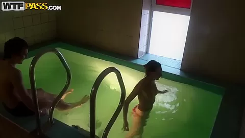 Very hot and nice amateur couple fucking in the sauna