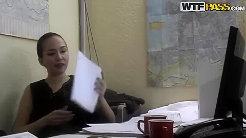Adorable secretary Natasha gets naughty in office