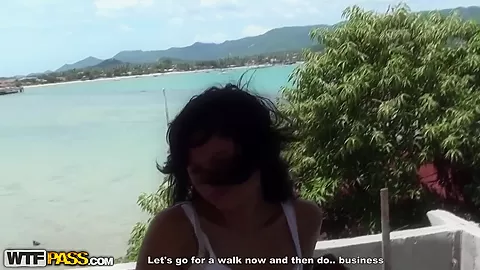 Sexy Bella outdoors loving it as she feels the breeze on her sexy body