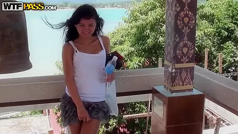 Sexy Bella outdoors loving it as she feels the breeze on her sexy body