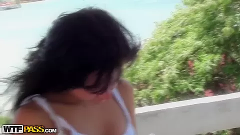 Sexy Bella outdoors loving it as she feels the breeze on her sexy body