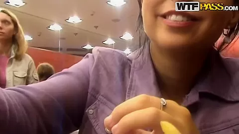 Krystinka uncovers her pussy and pisses