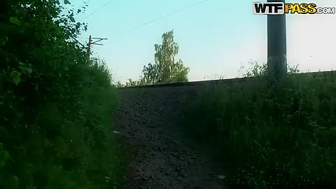 Hot cock sucking in the wild woods with Marta