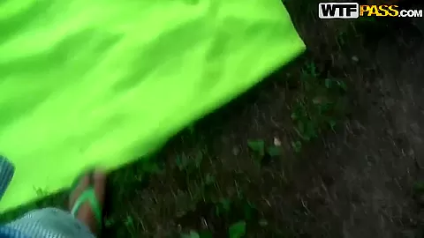 Hot cock sucking in the wild woods with Marta