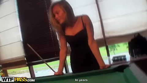Pool game makes Mila really horny