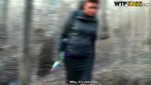 Busty girl with nice body gives a public blowjob