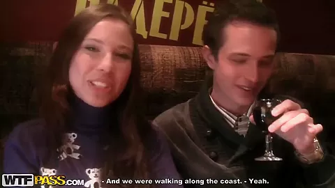 Frisky Abbey toasts for big dick's health