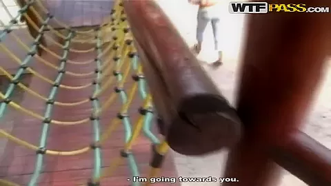 Hot victoria gets all happy horny at a playground