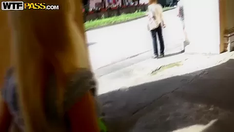 Beautiful blond babe Isis getting fucked after a walk at a museum