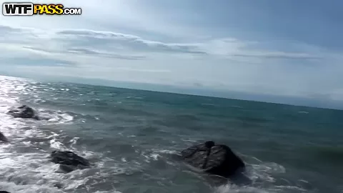 Sexy Russian teen 18+ Bella adores posing on the beach!