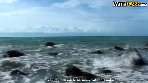 Sexy Russian teen 18+ Bella adores posing on the beach!