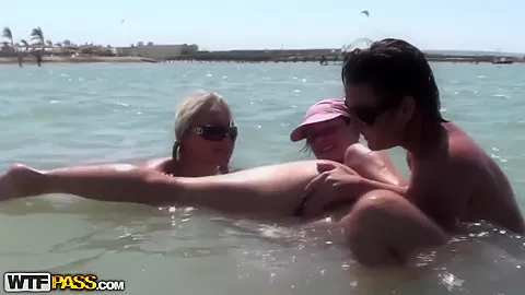 Sex adventres of horny teen 18+ lesbian bitches in the sea!