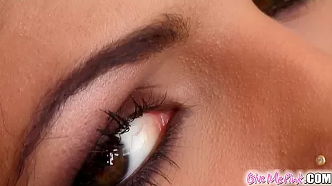 Give Me Pink Adorable brunette masturbation with big toy