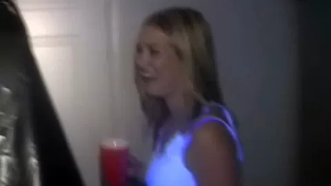 Amateur coed sucks on hard dick