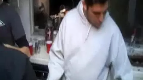 Coed whore fucking as others watch at frat party