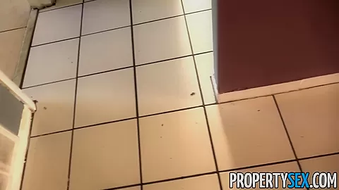 Hot Latina fucks landlord at apartment showing