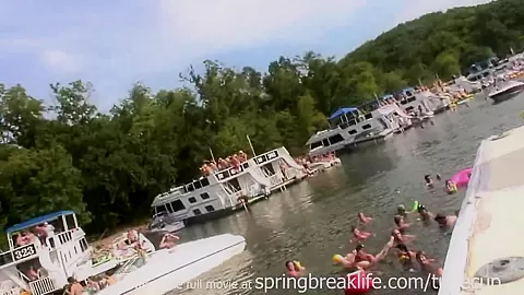 SpringBreakLife Video: Girls Flashing On The Lake