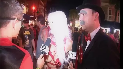 goofy guys interviewing naked girls on the streets