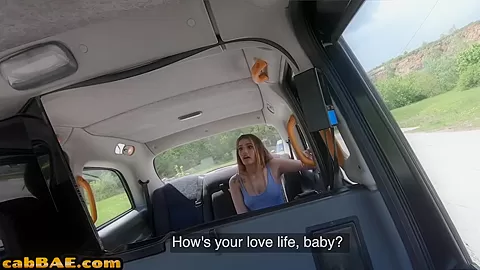 Amateur cab BJ babe rides taxi driver outdoor for pleasure
