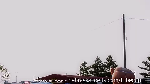 wild midwest biker chicks stripping down in a biker rally contest