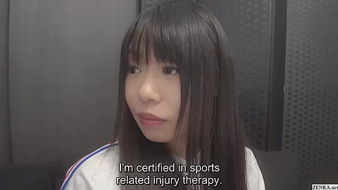Cute as a button pale Japanese Futsal assistant coach gets a massage