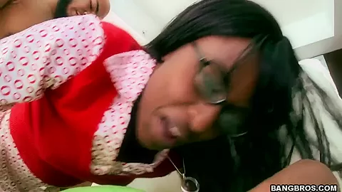 Ebony cutie Passion gets her pussy boned hard