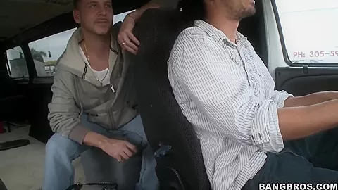 Cuban guys are looking for adventures on bang bus