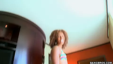 Black and young girl makes good blowjob her boyfriend