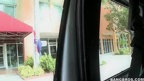 Adorable prostitute Layla does some blowjobs in the car