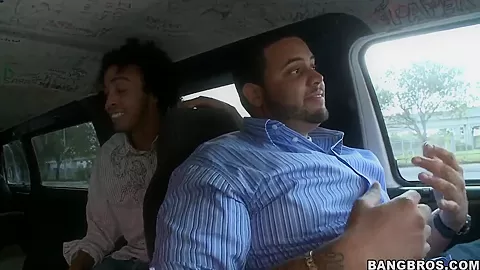 Adorable prostitute Layla does some blowjobs in the car